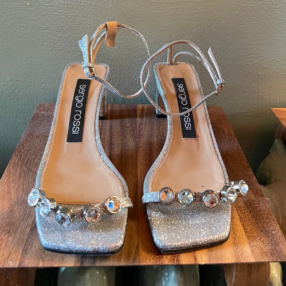 Sergio Rossi Silver Heels
